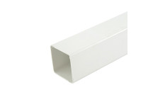 65mm x 5.5m White Square D/Pipe