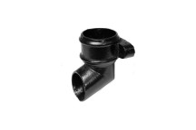 65mm Cast Iron Eared Downpipe Shoe Painted Black