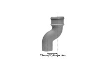 75mm X 75mm Cast Iron Downpipe Offset