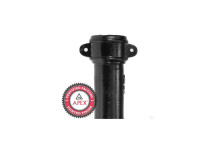 65mm X 1.83m Eared Cast Iron Downpipe Painted Black
