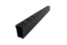 60mm X 1m Threshold Drain Black