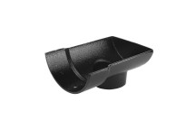 115mm Aluminium Black PPC H/R Socketed Stop End Outlet X 63mm