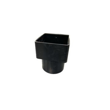 Black Square - Round D/Pipe Adaptor