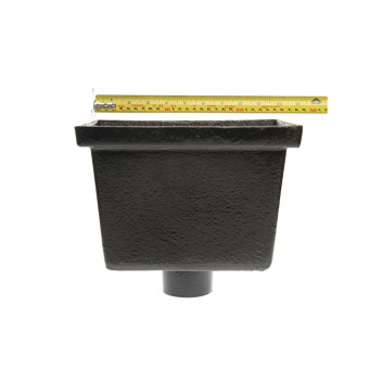 65mm Cast Iron Small Rectangular Hopper Painted