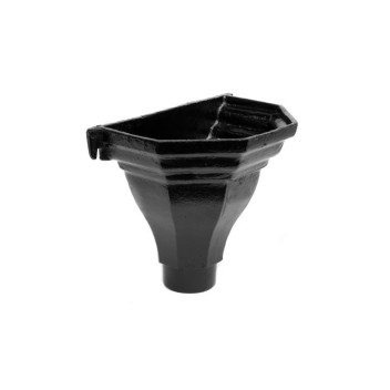 75mm Cast Iron Fluted Hopper Painted Black