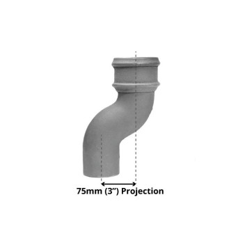 75mm X 75mm Cast Iron Downpipe Offset