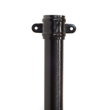 63mm X 2m Aluminium Black PPC Round Eared Downpipe