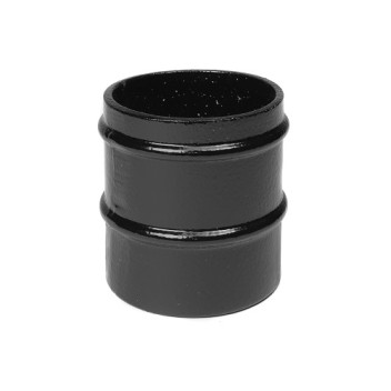 76mm Aluminium Black PPC Round Non Eared Downpipe Socket