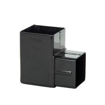 65mm x 90deg Black Square Bend