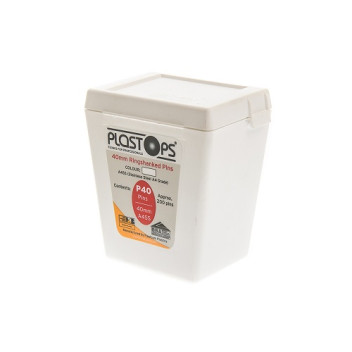 40mm White Plastop Pins
