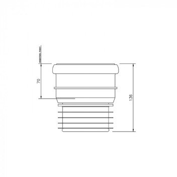 110mm Black Ext/Int Uni Adaptor SP140