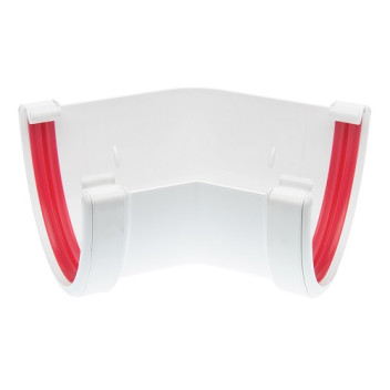 116mm White D-Run 135deg Angle