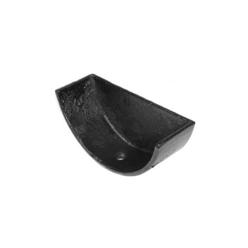 125mm H/R Cast Iron External Stop End Painted Black