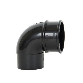 68mm x 90deg Black Round Bend