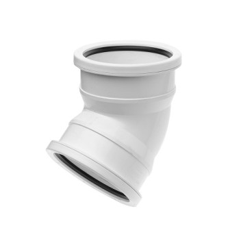 110mm D/S WHITE Soil 135deg Bend
