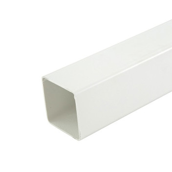 65mm x 2.75m White Square D/Pipe