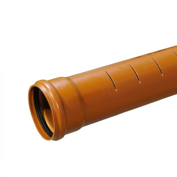 110mm X 6m Perforated Drain Pipe Socketed
