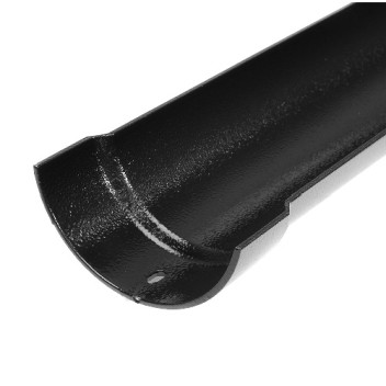 125mm X 1.83m Aluminium Black PPC H/R Gutter