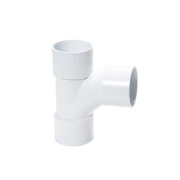 40mm 92.5deg Solvent Weld Swept Tee White