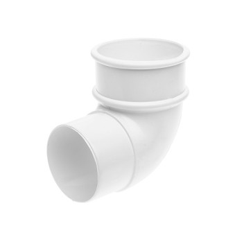 68mm x 90deg White Round Bend