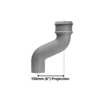 65mm X 150mm Cast Iron Downpipe Offset