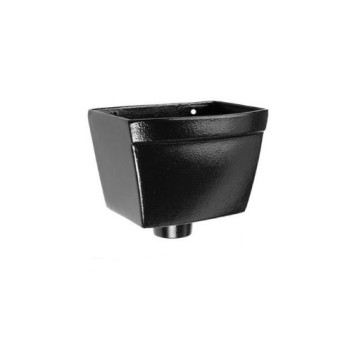 63mm Aluminium Black PPC Round Downpipe Hopper Head