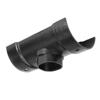 115mm Aluminium Black PPC H/R Running Outlet X 76mm