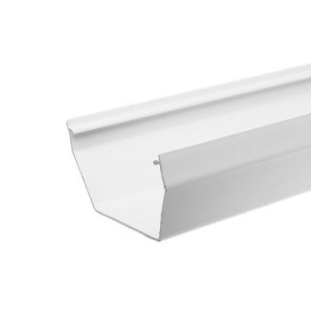 114mm x 4m White Square Gutter