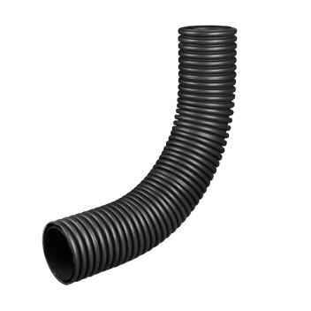 145/125mm x 90deg Black Twinwall Duct Bend P/E