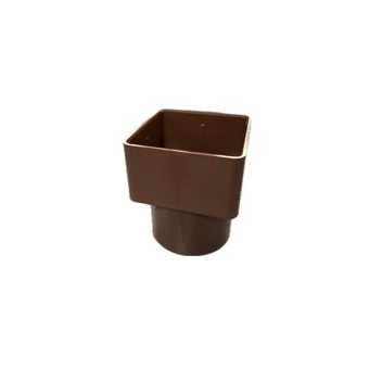 Brown Square - Round D/Pipe Adaptor