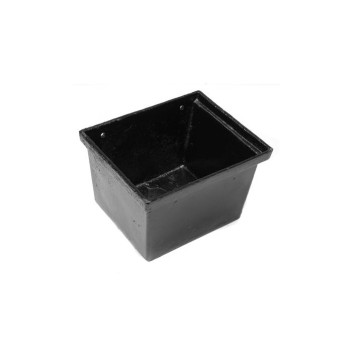 75mm Cast Iron Large Rectangular Hopper Painted Black